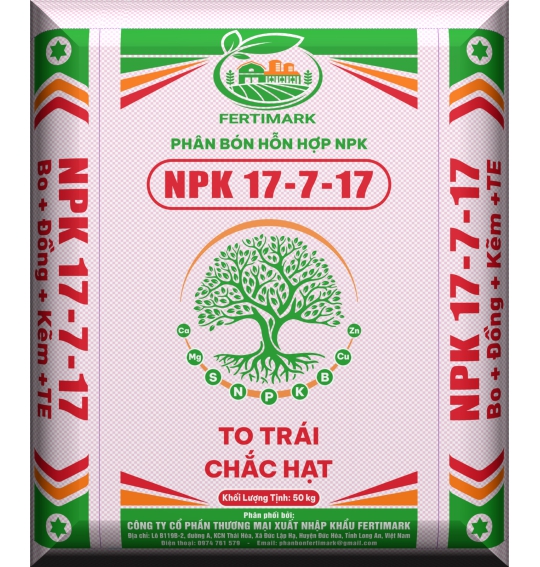 Phân bón Fertimark NPK 17-7-17 bao dệt