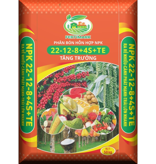 Phân bón Fertimark NPK 25-12-8+4S+TE