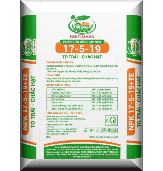 Phân bón Fertimark NPK 17-5-19