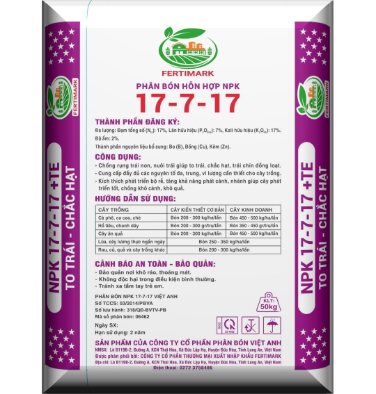 Phân bón Fertimark NPK 17-7-17