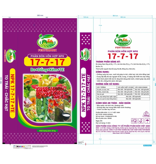 Phân bón Fertimark NPK 17-7-17